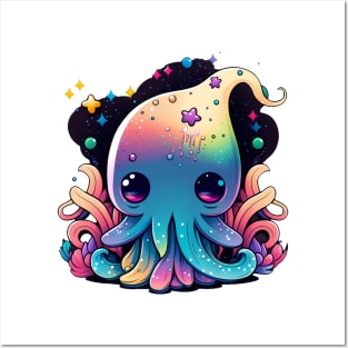 Colorful Squid Posters and Art